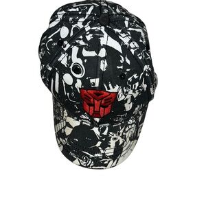 Red white black Transformers hat baseball cap adult like new embroidered